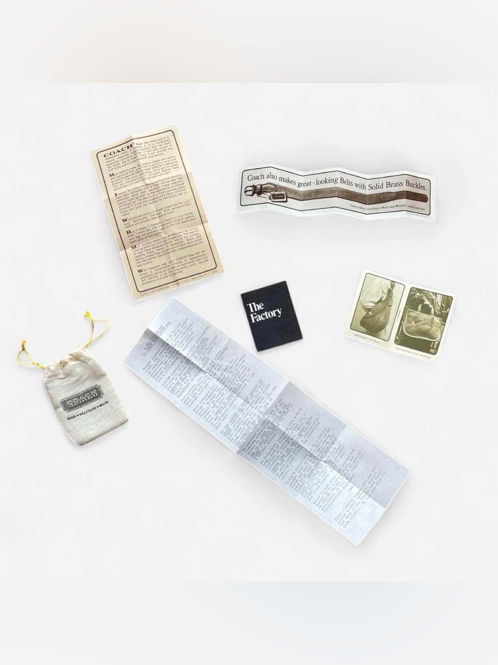 Vintage Coach Paper Foldout, pouch and Booklets